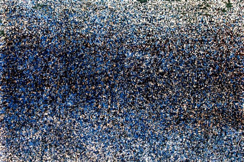 Mavi Siyah Soyutlama, 2009, Halı Resim,, 135x200 cm