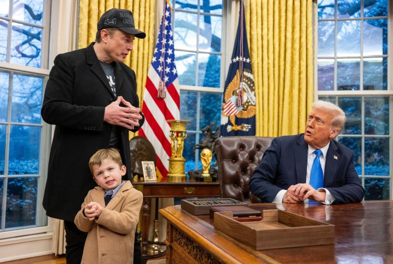 ABD Başkanı Donald Trump ve Tesla CEO'su Elon Musk’ın Beyaz Saray'da bir araya geldikleri bir günden, 11 Mart 2025 / Fotoğraf: AFP