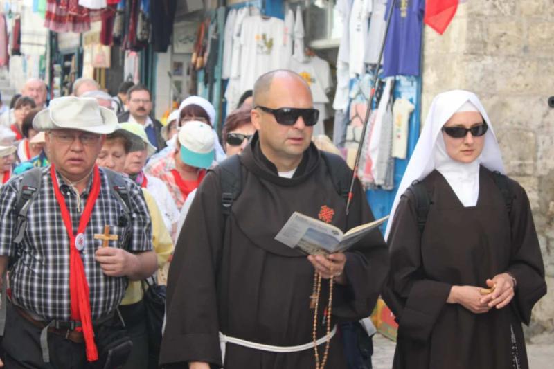 Paskalya zamanı Via Dolorosa (Acılar Yolu) / Fotoğraf: İbrahim Beyazoğlu