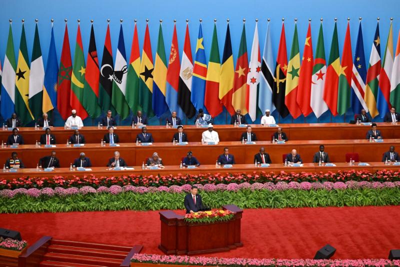 Çin Devlet Başkanı Şi Cinping, Pekin'de düzenlenen Çin-Afrika İşbirliği Forumu (FOCAC) açılış töreninde konuşma yaparken, 5 Eylül 2024 / Footoğraf: AFP