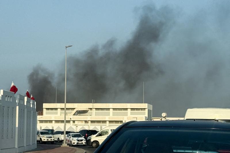 Katar'ın başkenti Doha’da birkaç patlama sesi duyulduktan sonra yükselen dumanlar, 9 Eylül 2025 / Fotoğraf: Reuters