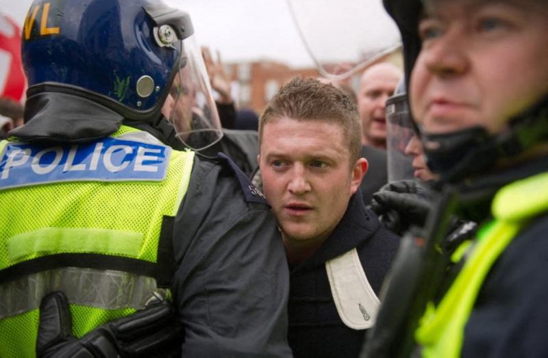 Londra'da aşırı sağ tarafından düzenlenen bir gösteriye katılan Tommy Robinson / Fotoğraf: AFP