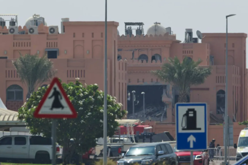İsrail'in Katar'ın başkenti Doha'ya düzenlediği saldırıda hasar gören bina / Fotoğraf: AP