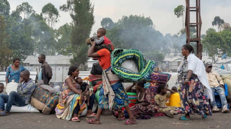 Kongo’da, Ruanda destekli M23 isyancılarının büyük ilerlemeler kaydettiği bölgelerde çatışmalardan kaçarak göç etmeye devam eden insanlar var / Fotoğraf: Aubin Mukoni-MONUSCO
