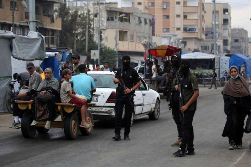 Hamas milisleri ateşkes ile birlikte sokak denetimine başladılar / Fotoğraf: AFP