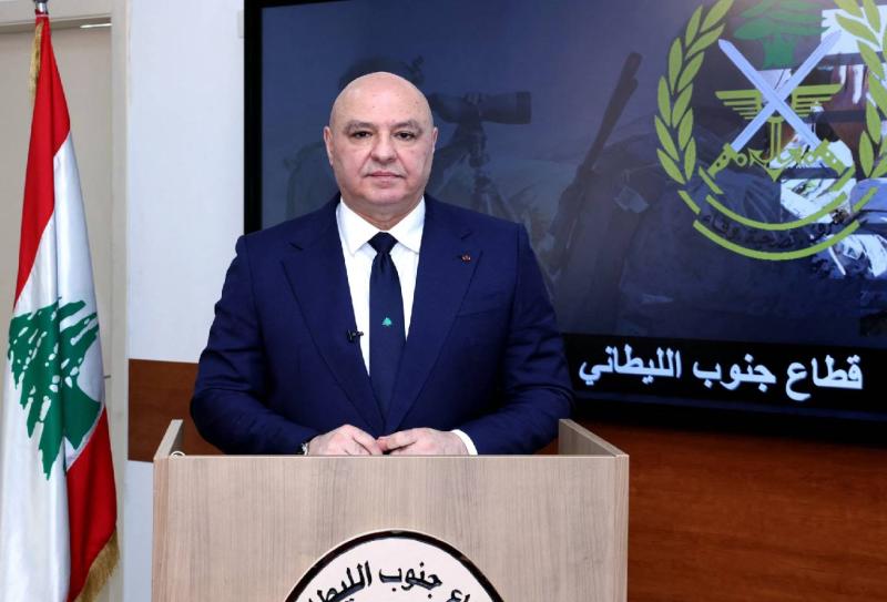 Lübnan Cumhurbaşkanı Joseph Aoun, Bağımsızlık Günü arifesinde Lübnan'ın güneyindeki Tire kentinde bulunan Lübnan Ordusu Güney Litani Bölgesi Komutanlığı’ndan televizyonda yayınlanan bir konuşma yaptı, 21 Kasım 2025 / Fotoğraf: AFP
