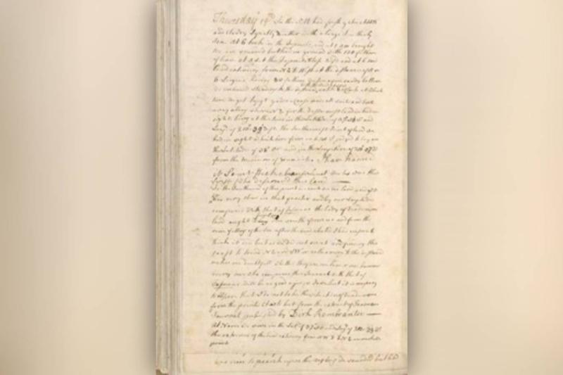 Kaptan Cook’un orijinal günlüğünden Aborjinler hakkında ırkçı ifadelerin geçtiği sayfa (kendi el yazısı, 1770)