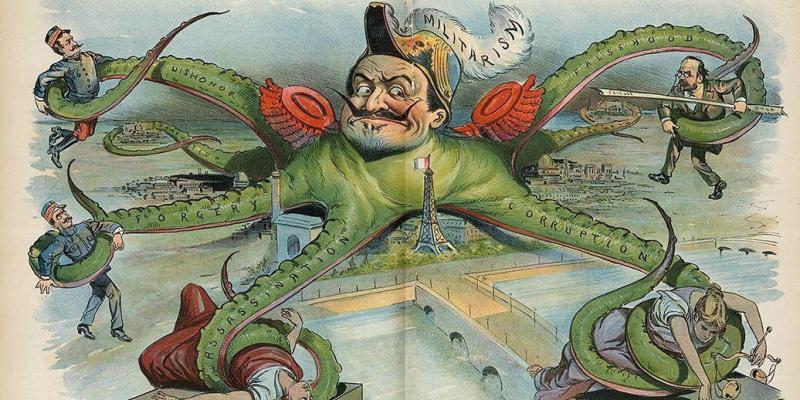Dreyfus DavasI ile ilgili yayımlanmış bir karikatür / Görsel: Library of Congress