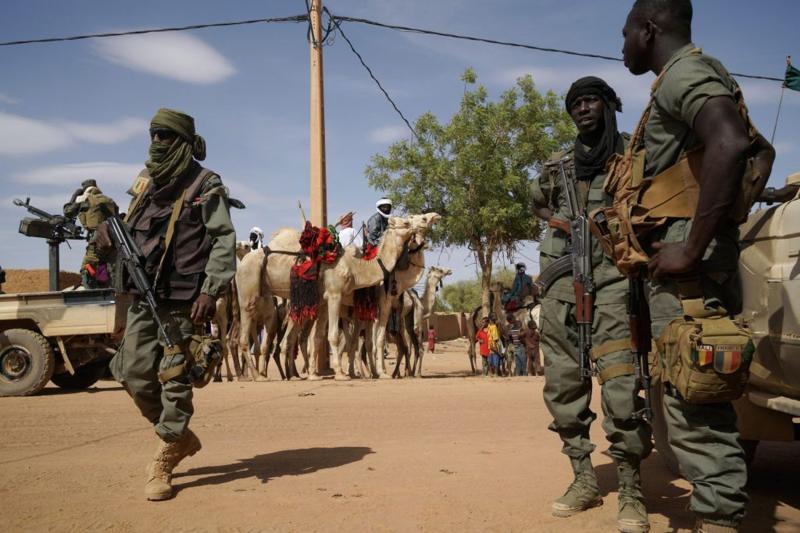 IŞİD'e bağlı örgütlerin aktif olduğu Ménaka bölgesindeki Mali askerleri / Fotoğraf: AFP