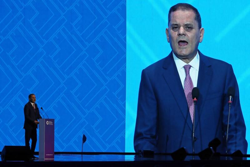 Libya Başbakanı Abdülhamid Dibeybe, Trablus Uluslararası Konferans Merkezi'nde düzenlenen Libya Enerji ve Ekonomi Zirvesi'nin açılış gününde, 24 Ocak 2026