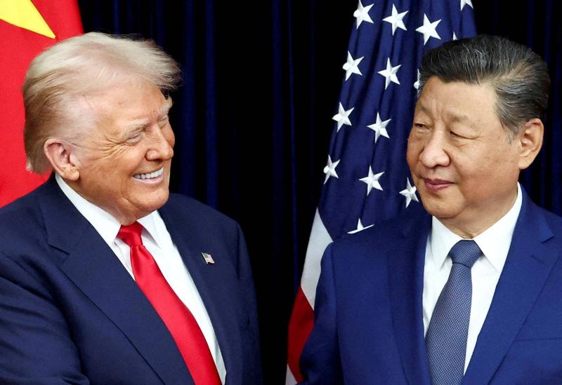 ABD Başkanı Donald Trump ve Çin Devlet Başkanı Şi Cinping, Güney Kore’de düzenlenen APEC Zirvesi’nin oturum aralarında ikili bir görüşme gerçekleştirdi... 30 Ekim 2025 / Fotoğraf: Reuters