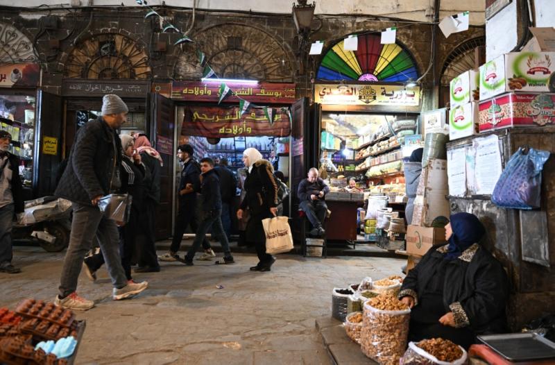 Şam'ın eski şehir bölgesindeki Buzuriye Çarşısı, 16 Ocak 2026 / Fotoğraf: AFP