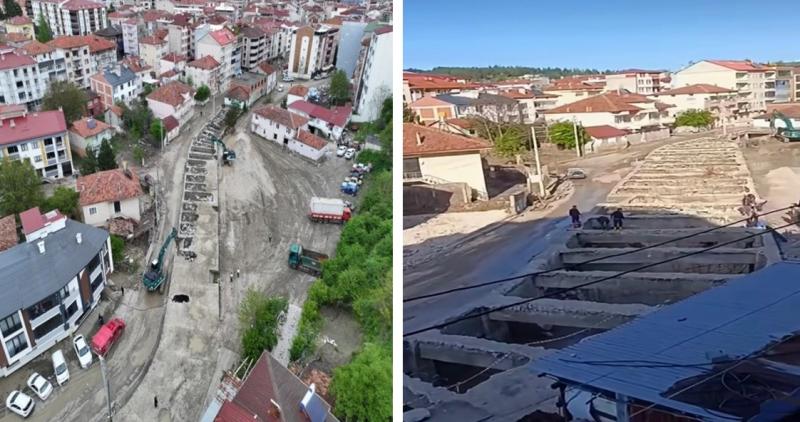 Şekil 4. Dere üzeri beton sökülmesi