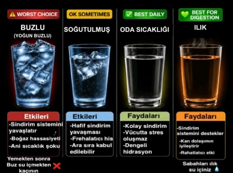 Şekil 2. İçme suyu sıcaklığının sağlık üzerine etkileri 