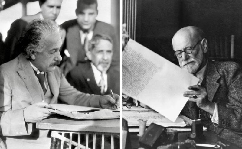Einstein (solda) Küba'da ve Freud Viyana'da (sağda, 1930 / Fotoğraflar: Kongre Kütüphanesi