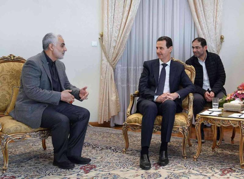 Beşşar Esad, Kasım Süleymani'yi kabulünden bir kare