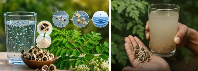Şekil 1. Moringa oleifera ve tohumları