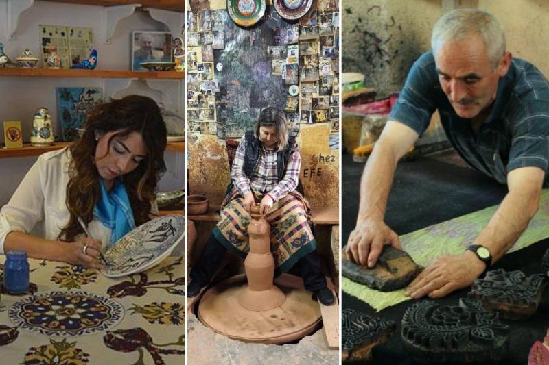 Türkiye’nin farklı bölgelerinde yaratıcı turizm kapsamında çini, taş baskı ve çömlek atölyelerinde yaşanan katılımcı deneyimler