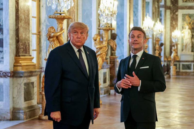 ABD Başkanı Donald Trump, Fransa Cumhurbaşkanı Emmanuel Macron tarafından Versay Sarayı’nda gezdirildi, 18 Haziran 2026 / Fotoğraf: Anna Moneymaker-Reuters