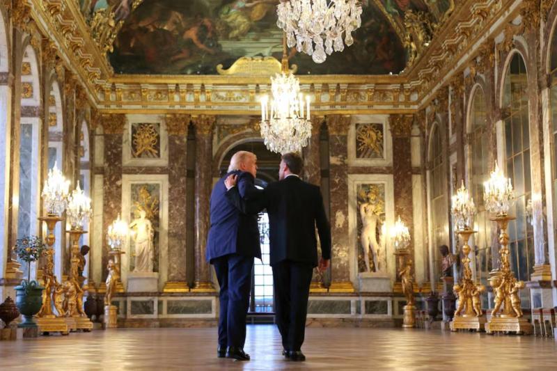 Donald Trump, Versay Sarayı’nda Emmanuel Macron ile birlikte, 18 Haziran 2026 / Fotoğraf: Anna Moneymaker-Reuters