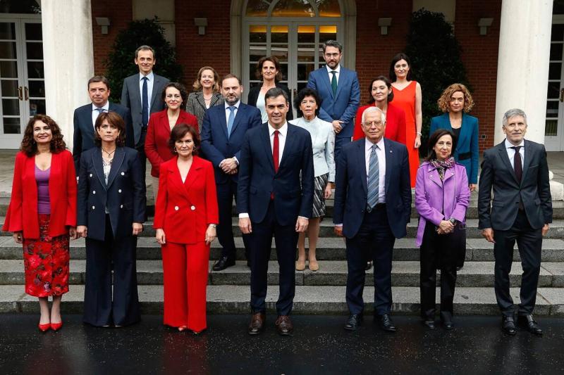 Sánchez ve kabinesi, Haziran 2018 / Fotoğraf: Pool Moncloa