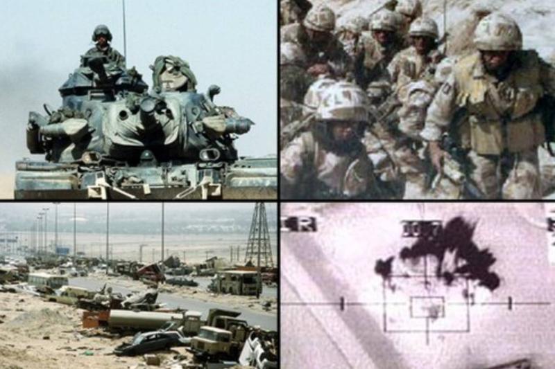 Kuveyt'in işgali sonrası 1991'de Saddam yönetimine karşı başlatılan Körfez Savaşı   