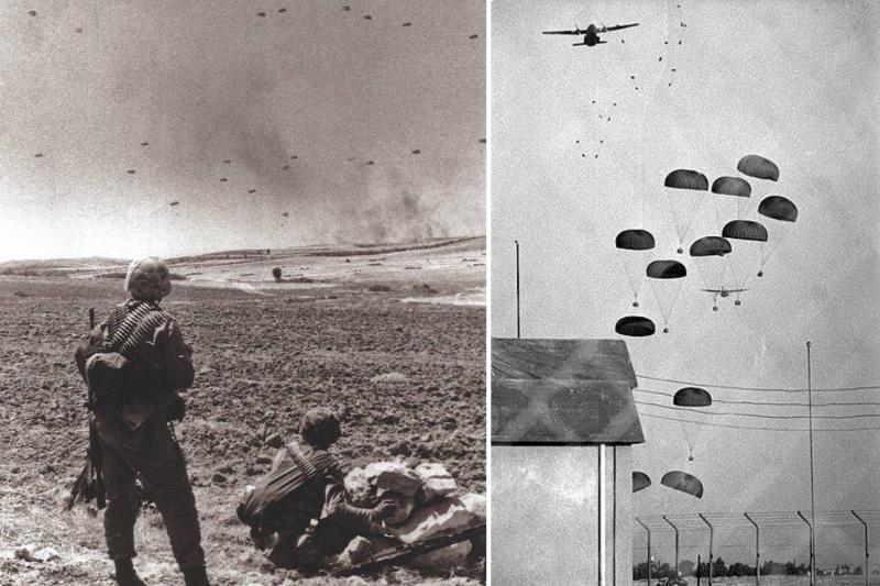 1967 sonrasında artırılan paraşüt envanteri ve C-130 nakliye uçakları, Türk Silahlı Kuvvetleri'ne ilk geniş çaplı hava indirme kabiliyetini kazandırdı / Kolaj: Independent Türkçe