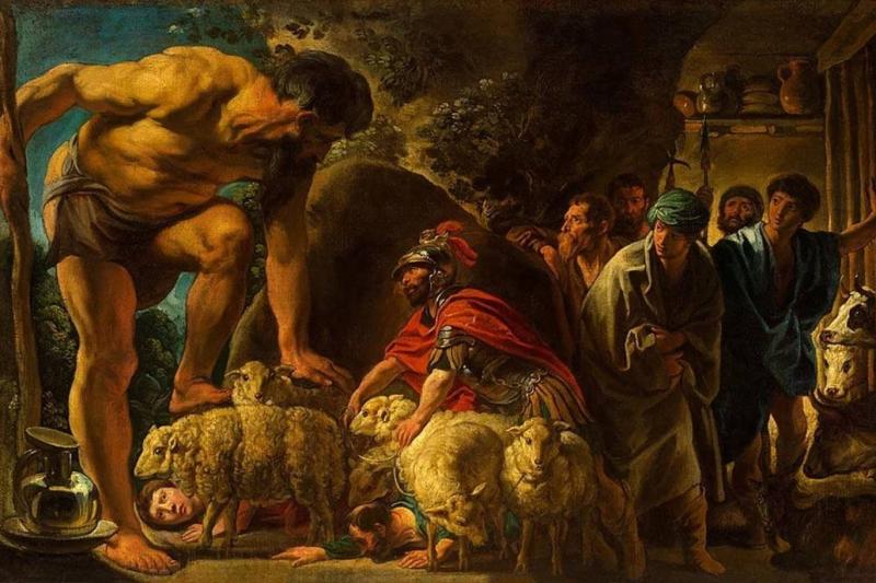 Odysseus'un Polyphemus'u zekâsıyla alt etmesi, kaba güçten çok strateji ve sabrın önemini simgeler / Resim: Jakop Jordeans, Puşkin Güzel Sanatlar Müzesi, Rusya