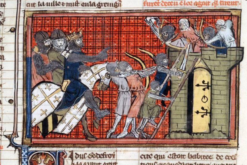 Tarihî travmaların kuşaklar boyunca yeniden üretilmesi, toplumlar arasında düşmanlığı besleyebiliyor / Resim: i Rommans de Godefroy de Buillon et de Salehadin (Bouillonlu Godfrey ve Selahaddin'in Romanı), Maître de Fauvel 