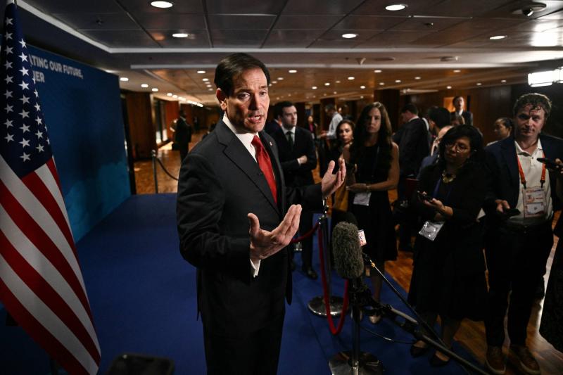 ABD Dışişleri Bakanı Marco Rubio, Güneydoğu Asya Ülkeleri Birliği (ASEAN) dışişleri bakanları toplantısının oturum aralarında basın mensuplarına açıklamalarda bulundu / Fotoğraf: Reuters