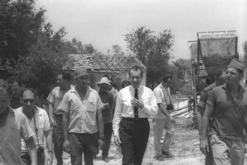 ABD Başkanı Richard Nixon, işgal altındaki Celile mıntıkasında / Fotoğraf: Avner Ofer