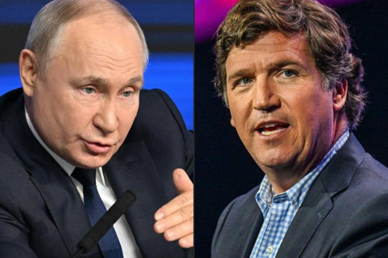 Carlson ve Putin / Fotoğraf: Fotoğraf: AFP