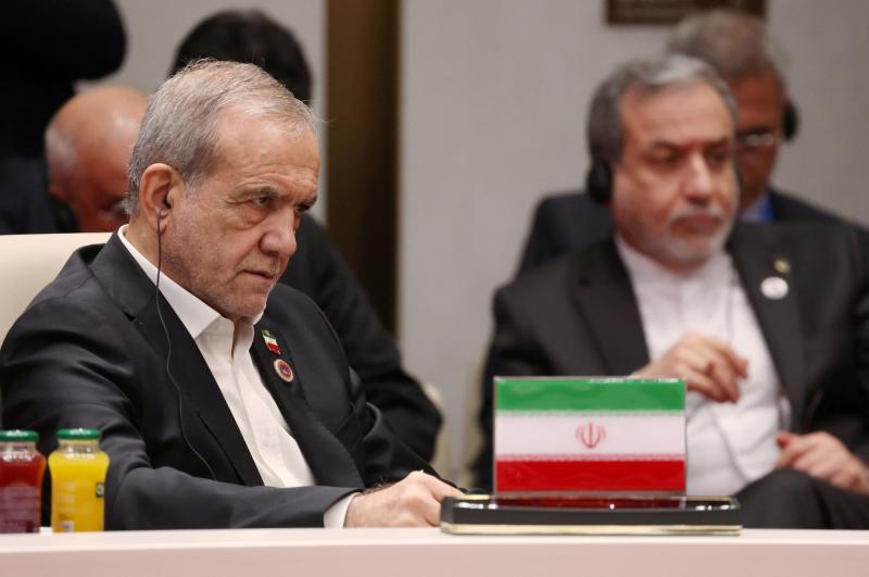 İran Cumhurbaşkanı Mesud Pezeşkiyan, Kırgızistan'ın Bişkek kentinde ŞİÖ zirvesinin oturumlarından birinde, 1 Eylül 2026 / Fotoğraf: Sputnik-Reuters