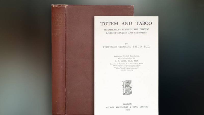 Sigmund Freud’un 1913 tarihli Totem ve Tabu kitabı. Freud, baba-oğul ilişkisindeki sevgi, hayranlık ve düşmanlık arasındaki gerilimi “çift değerlilik” kavramı üzerinden ele alıyor