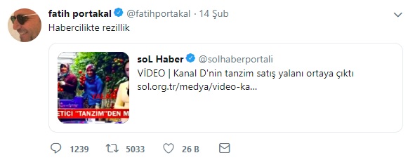 fatih portakal kanal d tanzim tweet