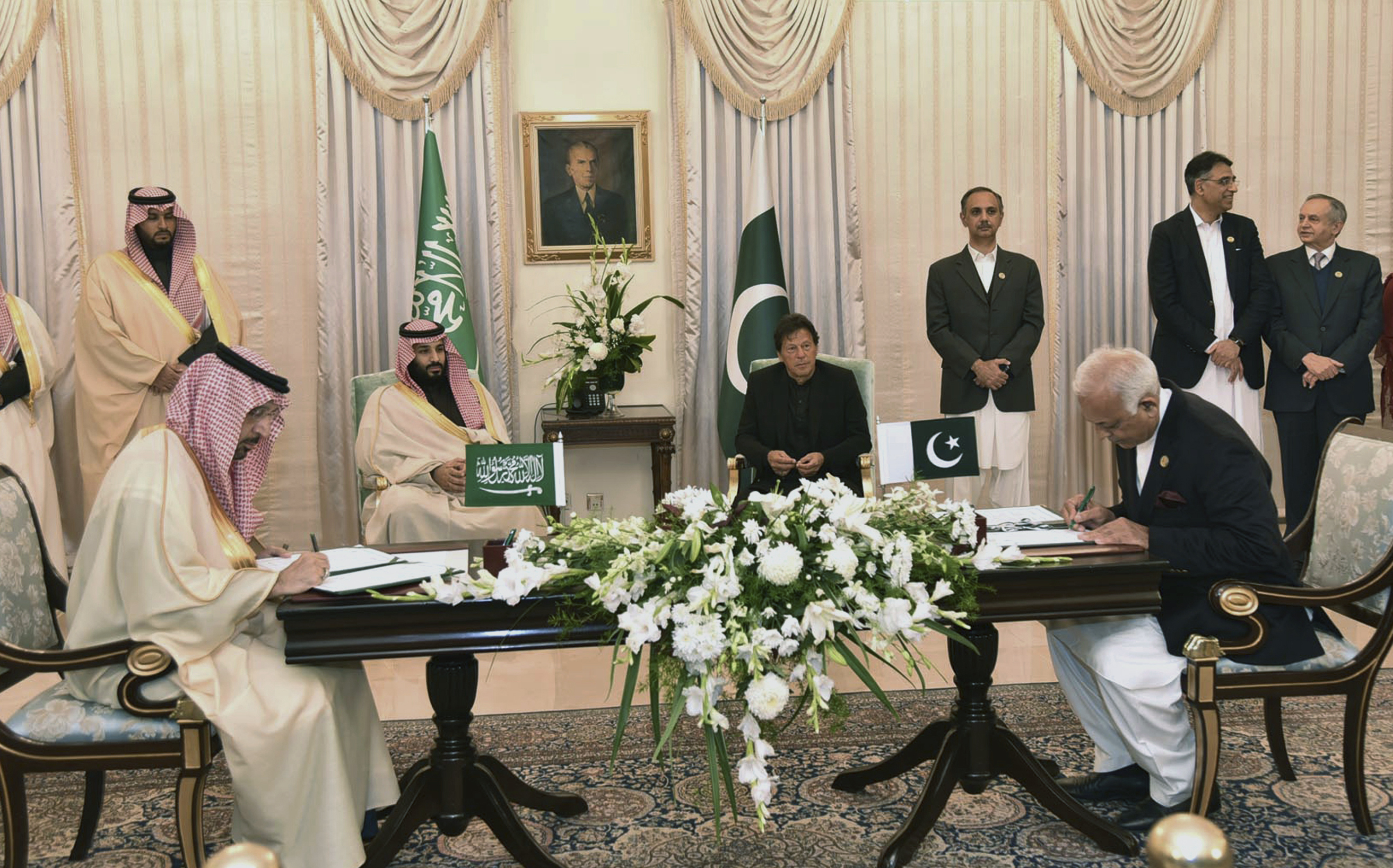 Muhammed bin Selman ve Pakistan Başbakanı İmran Han