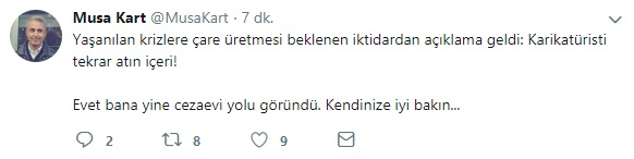 cumhuriyet gazetesi davası musa kart tweet