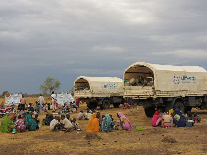 Darfur Çad mülteci kampı