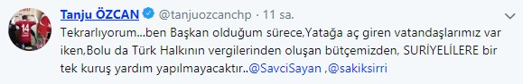 Tanju özcan suriyeliler yeni tweet.jpg