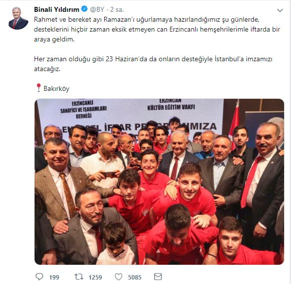 Binali Yıldırım tweet.JPG