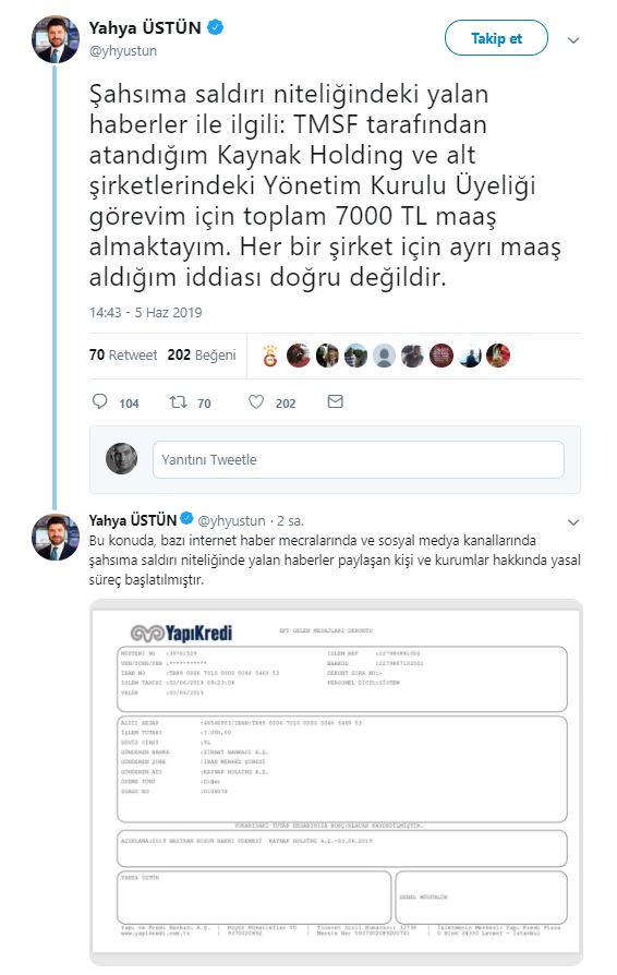 Yahya Üstün tweet.JPG