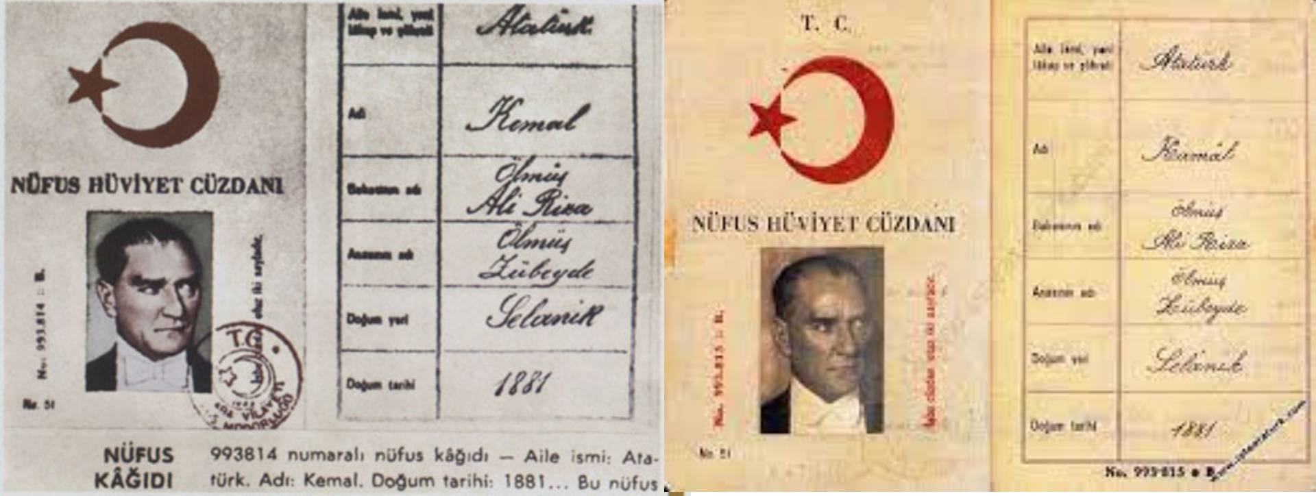 Atatürk'ün kimlikleri