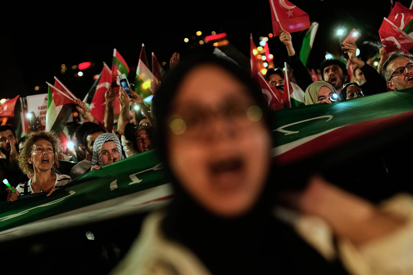 filistin'e destek gösterisi